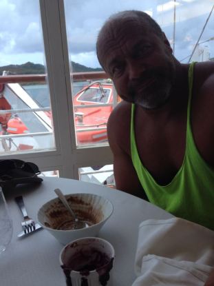 Last meal aboard the ship